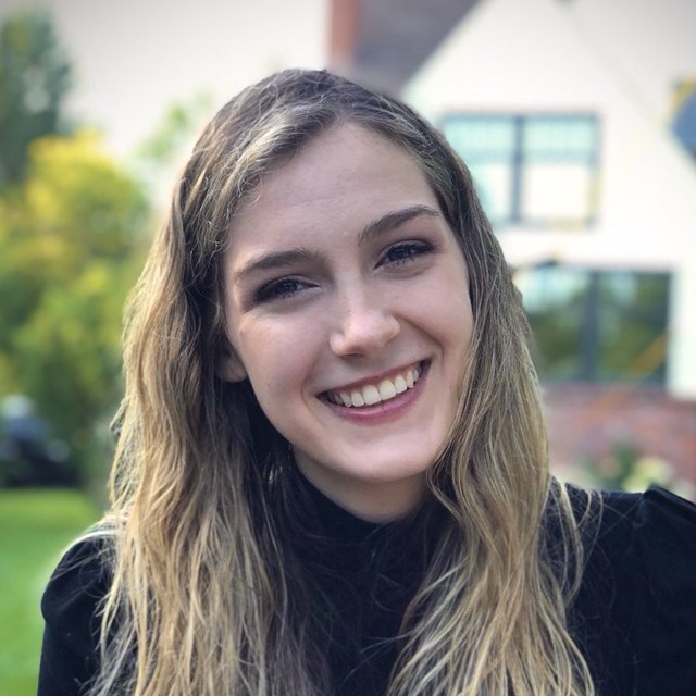 Georgia Needham, smiling, outdoors